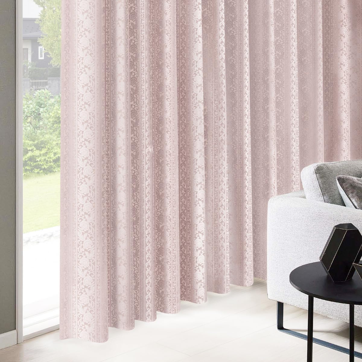 Francfranc ブリス×ルシーラ ダブルカーテン ネイビー 178×100